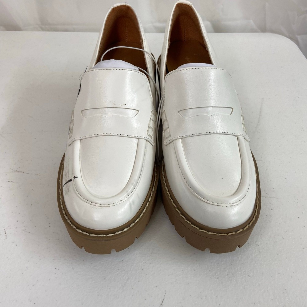 NEW Universal Thread women's off-white Maisy‎ slip on platform loafers shoes 5.5 - Picture 2 of 8